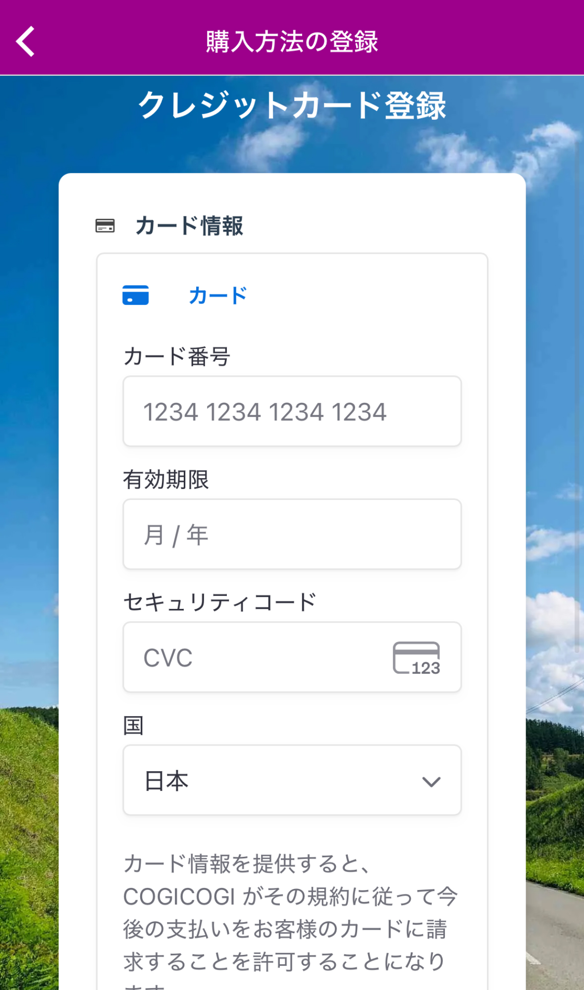 信用卡資料錄入介面