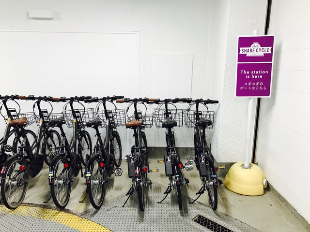 Bike rental port in Tokyo